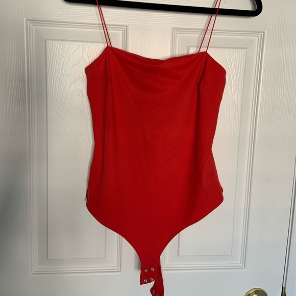 Dynamite Red Bodysuit w/ Straps - Picture 1 of 6